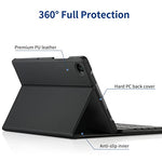 Bluetooth Keyboard Case Compatible with Samsung Galaxy Tab A8 10.5 2021 (SM-X205N/X200N) with Tempered Glass