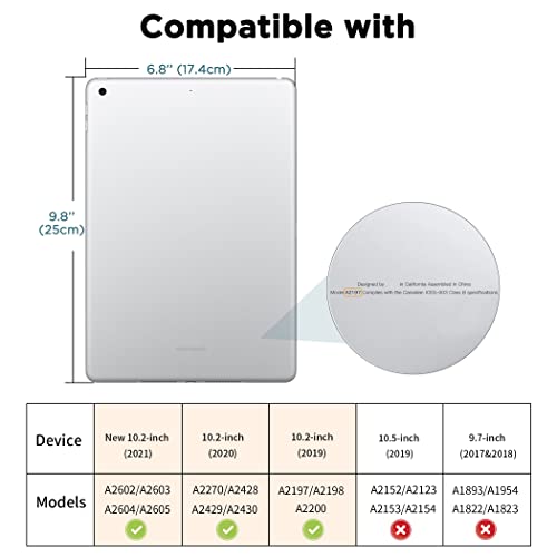 Keyboard Case Compatible with iPad 2020 (iPad 8th Gen.) & iPad 2019 (iPad 7th Gen.)