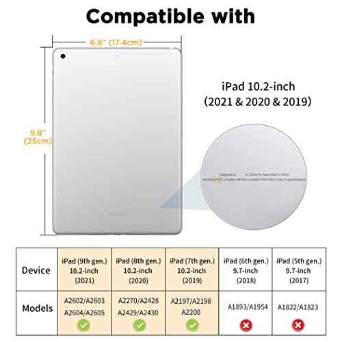 Keyboard Case Compatible with iPad 10.2 inch 9th / 8th and 7th Generation with Protective Film