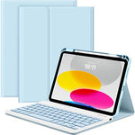 EasyAcc German QWERTZ Keyboard Case Compatible with iPad 10 Generation 10.9 inch 2022 A2757/A2777