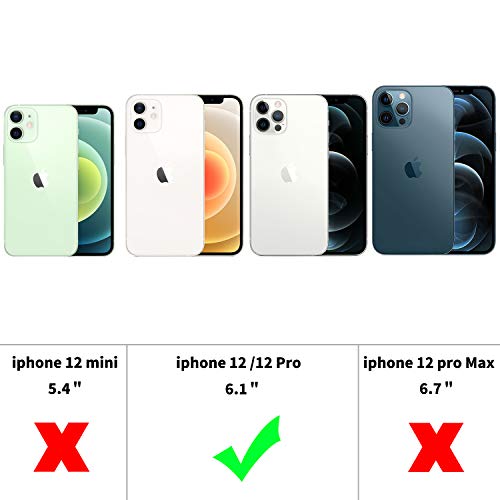 Case for iPhone 12/12 Pro with Screen Protecto