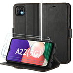 Case for Samsung Galaxy A22 5G 6.6 inch with 2 pieces protective film