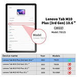 EasyAcc Keyboard Case Compatible with Lenovo Tab M10 Plus (3rd Gen) 10.6 2022 with Protective Film