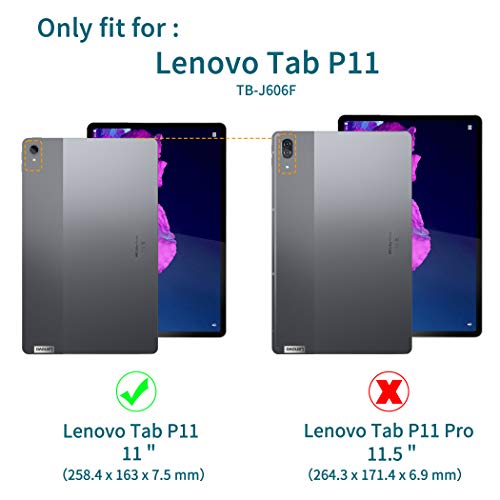 Case Compatible with Lenovo Tab P11 TB-J606/ P11 Plus TB-J607 with Protective Film