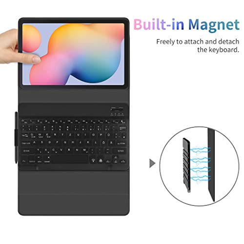 Keyboard Case Compatible with Samsung Tab S6 Lite 10.4 Inch 2022/2020 SM-P610N P615N