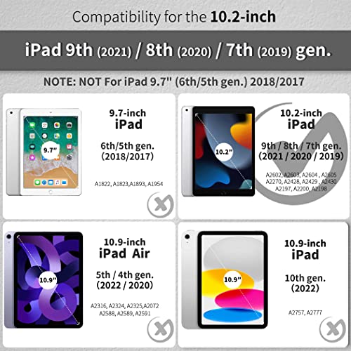 EasyAcc Case Compatible with iPad 10.2 Inch 8th and 7th Generation