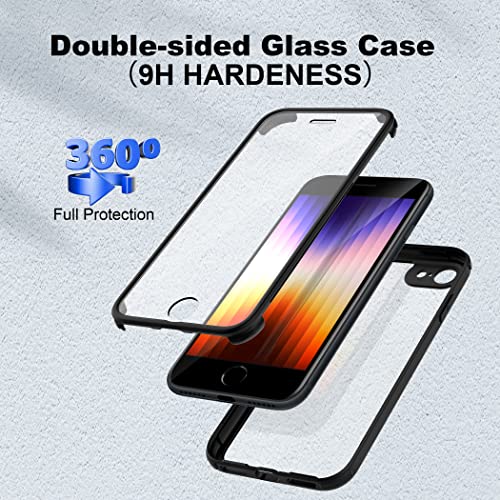 Tempered Glass Case for iPhone SE 2022/ SE 2020/ iPhone 7/8