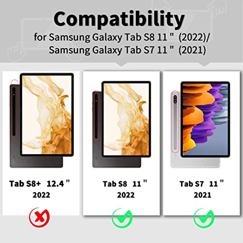 Keyboard Case Compatible with Samsung Galaxy Tab S8 2022/Samsung Galaxy Tab S7 2020