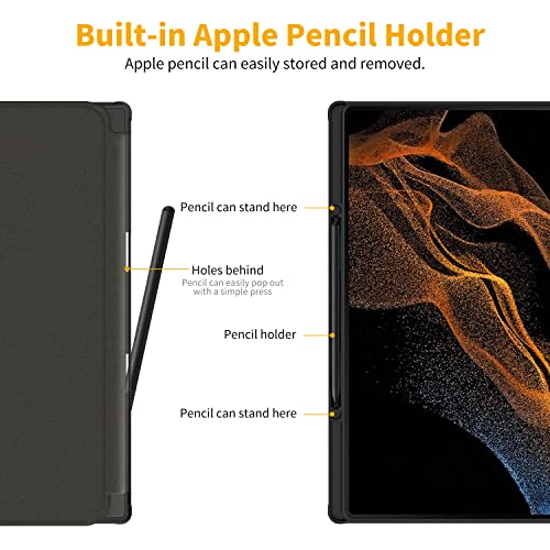 Case Compatible with Samsung Galaxy Tab S8 Ultra 14.6 Inch 2022 With S Pen Holder