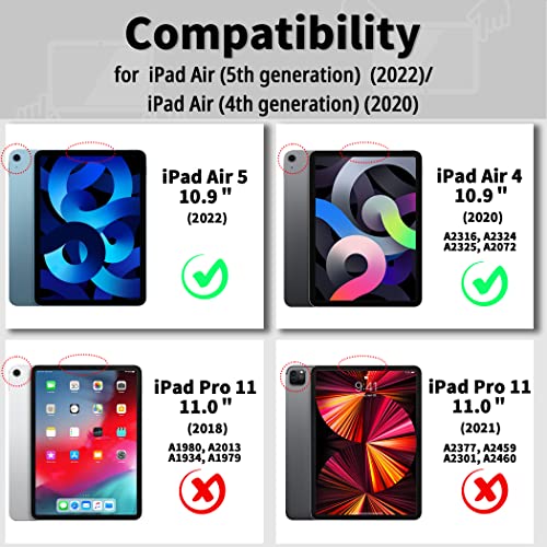 Case Compatible with iPad Air 5 2022/ Air 4th Generation 10.9 inch 2020