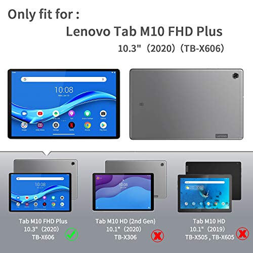 Case Compatible with Lenovo Tab M10 FHD Plus (2nd Gen) 10.3 Inch with Tempered Glass